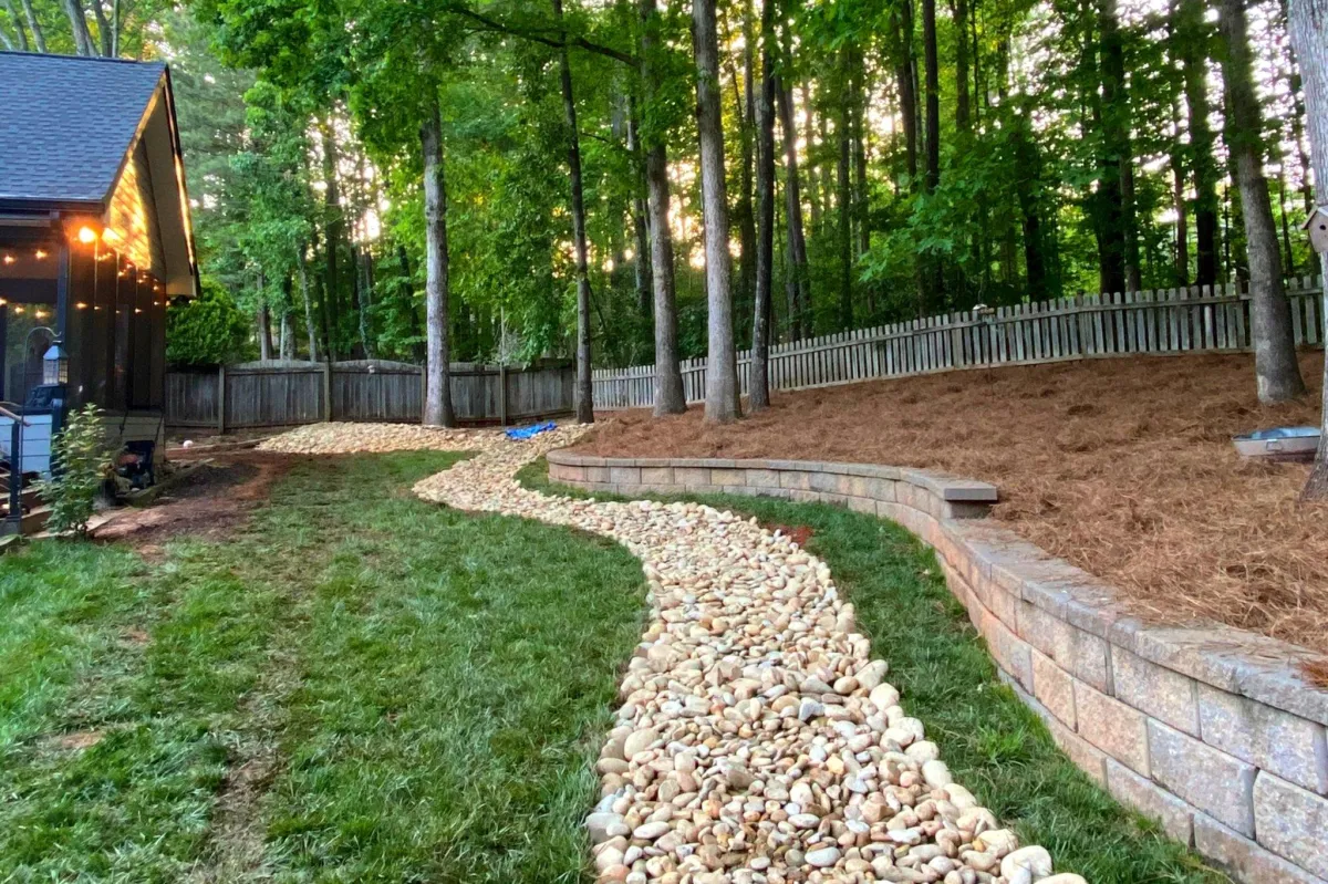Drainage · Retaining wall